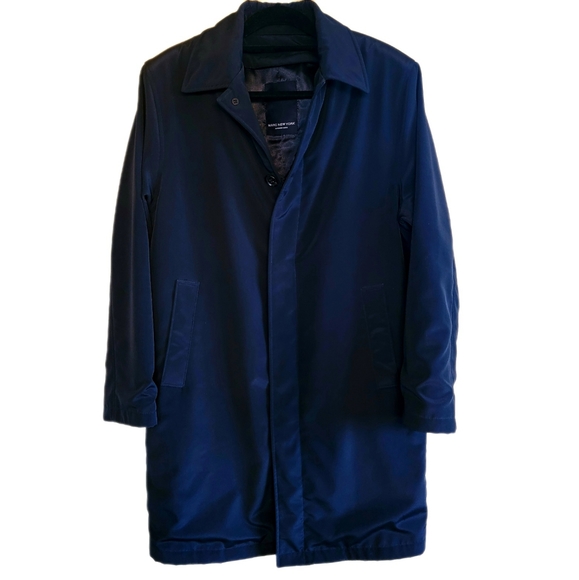 MARC NEW YORK All Weather Men's Black Overcoat Size Small Like New Condition - Picture 2 of 4